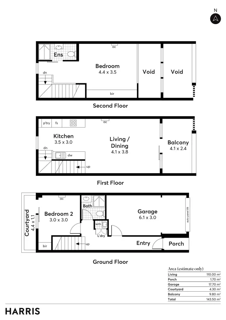 Floorplan of Homely townhouse listing, 20 Vertex Lane, Tonsley SA 5042