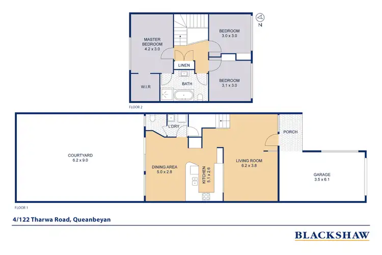 Floorplan of Homely townhouse listing, 4/122-124 Tharwa Road, Queanbeyan NSW 2620