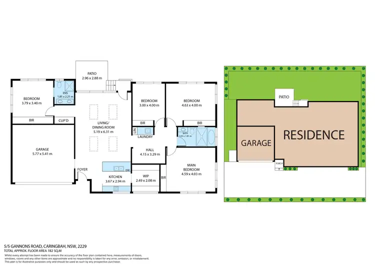 Floorplan of Homely villa listing, 5/5 Gannons Road, Caringbah NSW 2229