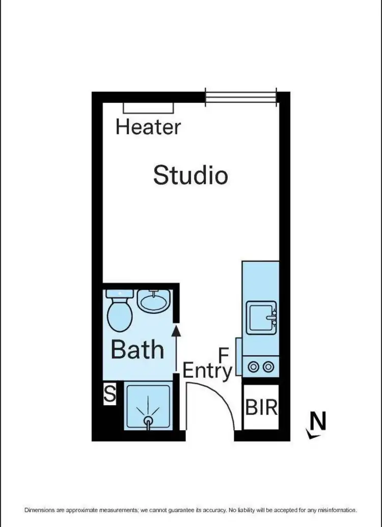 Floorplan of Homely studio listing, 215/1-5 Queens Avenue, Hawthorn VIC 3122
