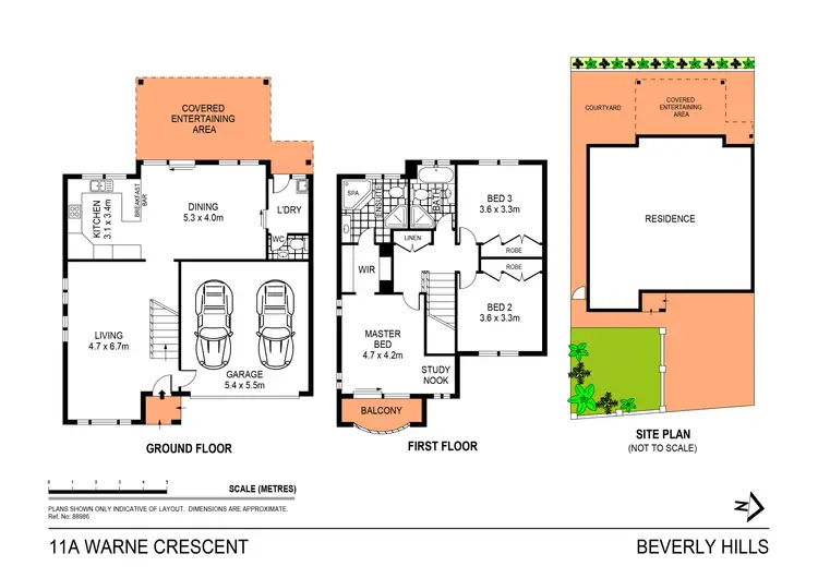 Floorplan of Homely semi-detached listing, 11A Warne Crescent, Beverly Hills NSW 2209