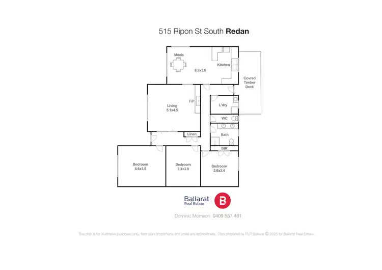 Floorplan of Homely house listing, 515 Ripon Street South, Redan VIC 3350
