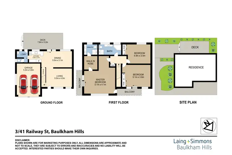 Floorplan of Homely townhouse listing, 3/41 Railway Street, Baulkham Hills NSW 2153