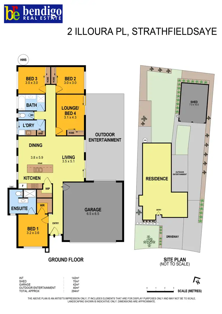 Floorplan of Homely house listing, 2 Illoura Place, Strathfieldsaye VIC 3551
