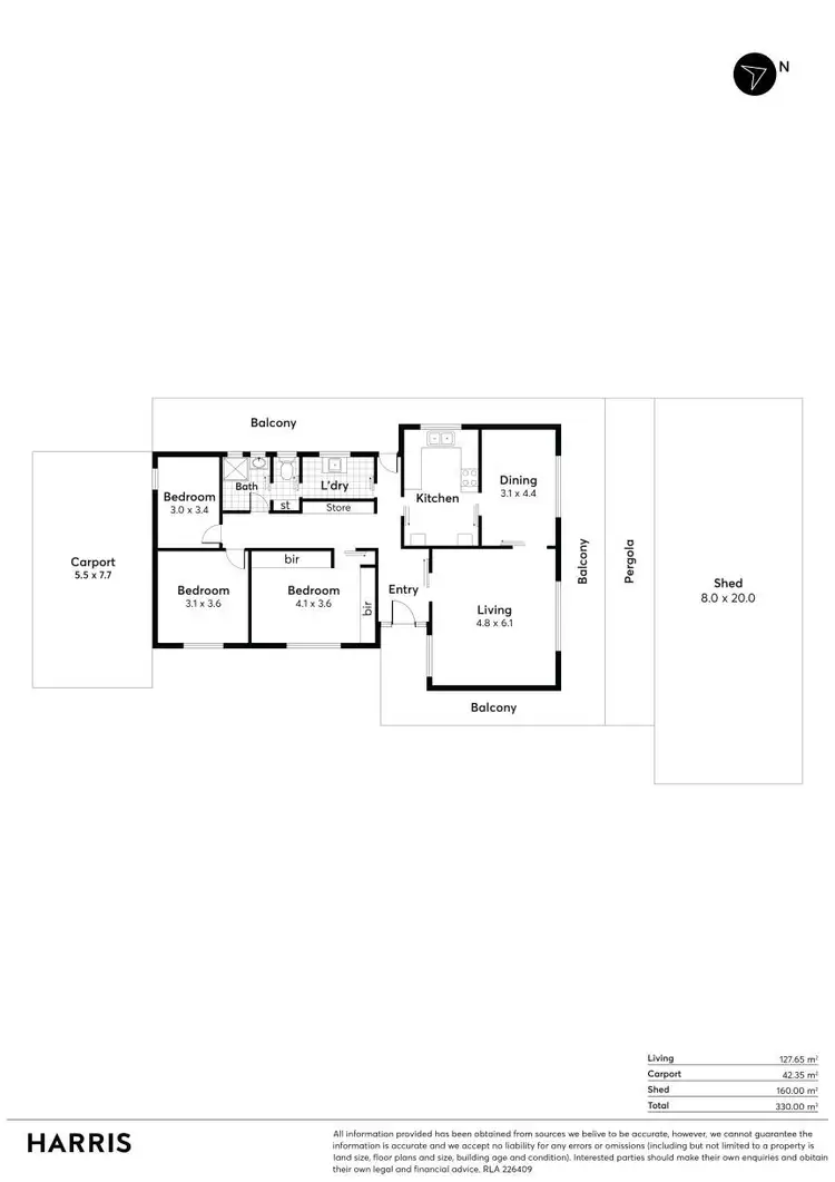 Floorplan of Homely house listing, 7 Kalyra Road, Belair SA 5052
