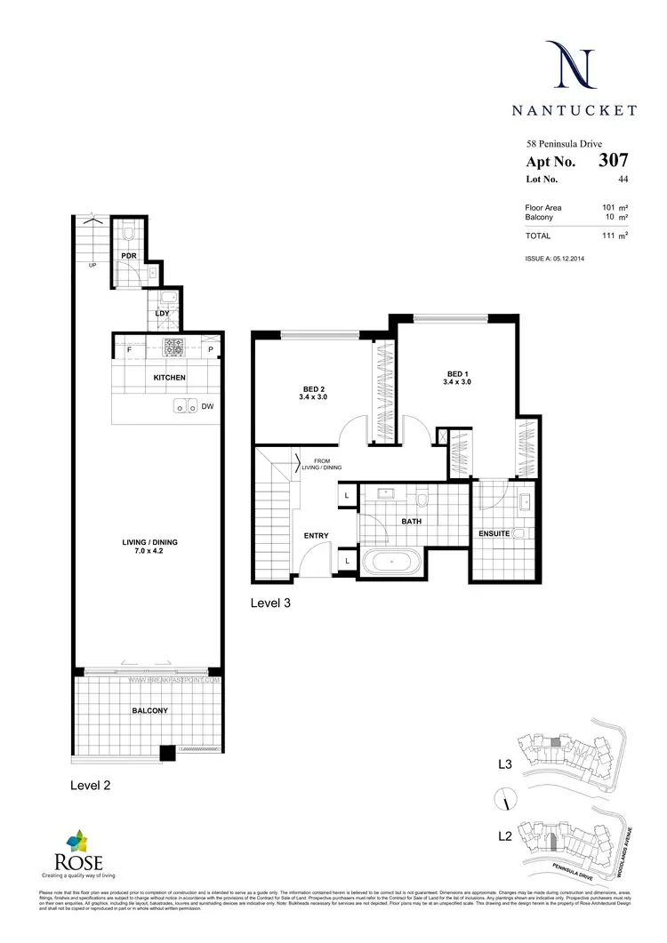 Floorplan of Homely apartment listing, 307/58 Peninsula Drive, Breakfast Point NSW 2137