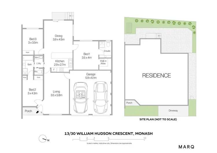 Floorplan of Homely townhouse listing, 13/30 William Hudson Crescent, Monash ACT 2904