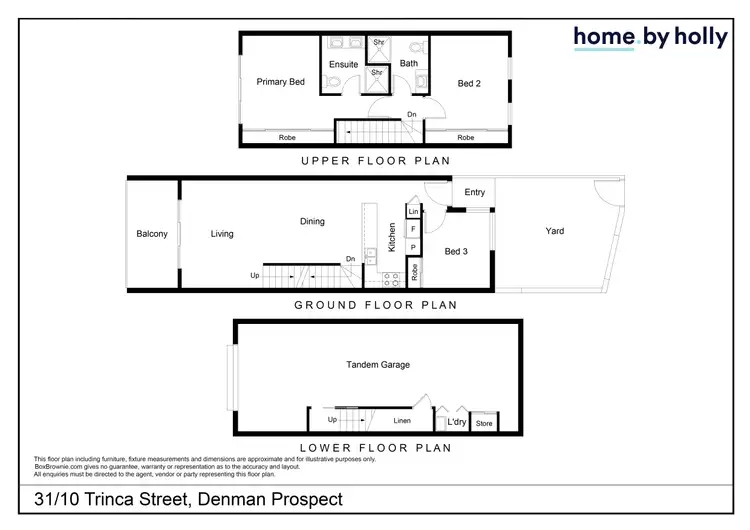 Floorplan of Homely townhouse listing, 31/10 Trinca Street, Denman Prospect ACT 2611