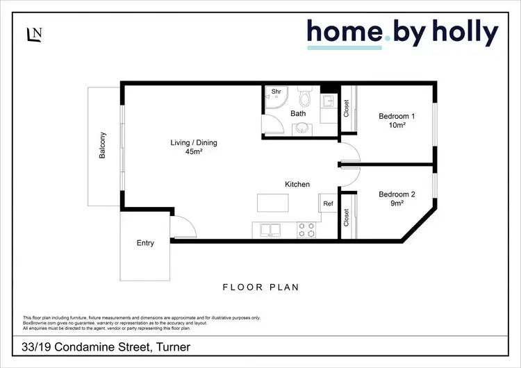 Floorplan of Homely apartment listing, 33/19 Condamine Street, Turner ACT 2612
