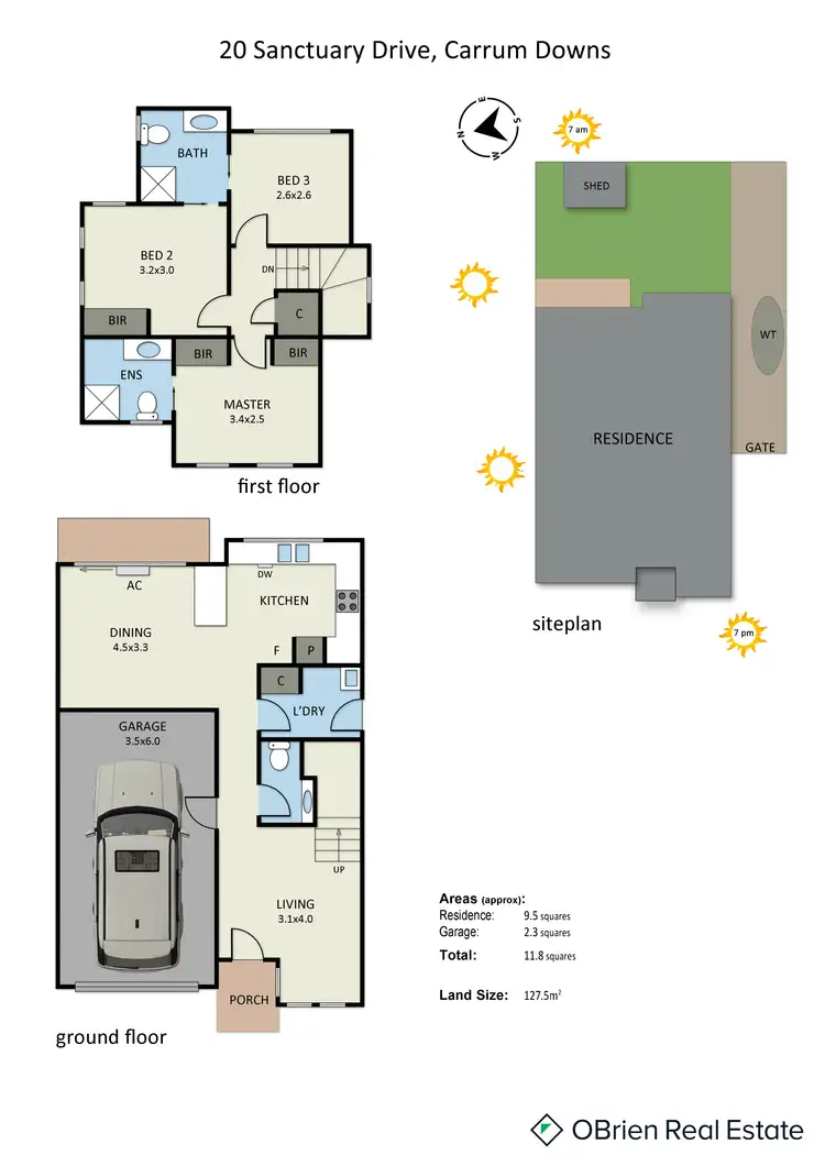 Floorplan of Homely townhouse listing, 20 Sanctuary Drive, Carrum Downs VIC 3201