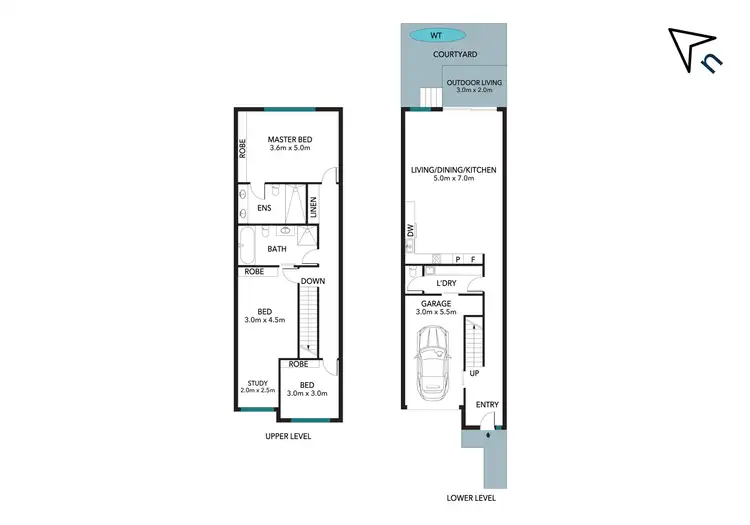 Floorplan of Homely townhouse listing, 5A Lambton Lane, New Lambton NSW 2305