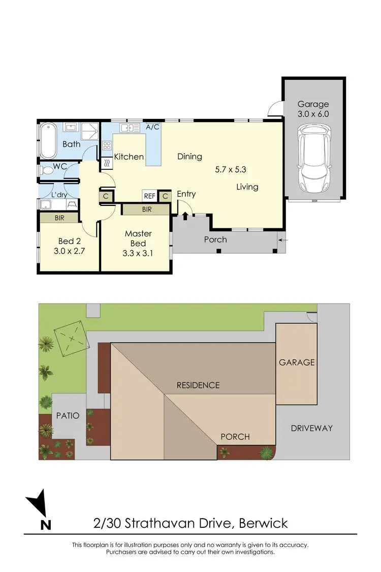 Floorplan of Homely unit listing, 2/30 Strathavan Drive, Berwick VIC 3806
