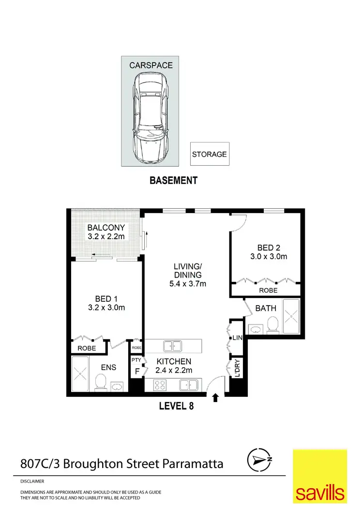 Floorplan of Homely apartment listing, 807C/3 Broughton Street, Parramatta NSW 2150