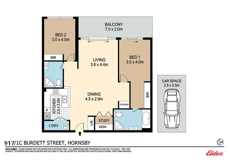 Floorplan of Homely apartment listing, 917/1C Burdett Street, Hornsby NSW 2077