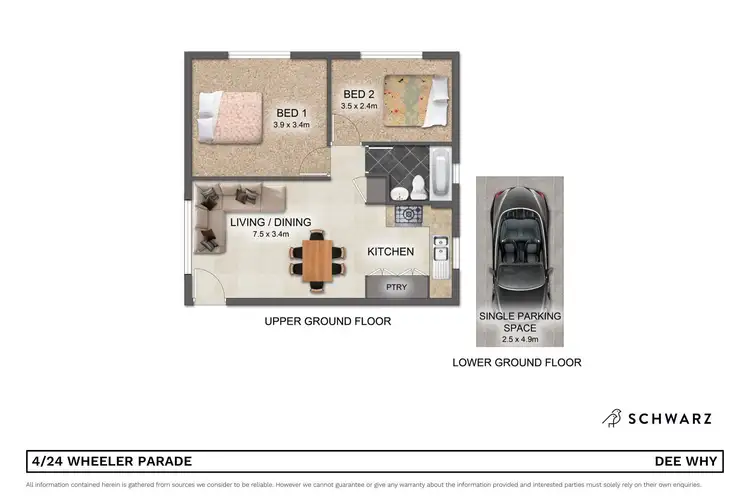 Floorplan of Homely apartment listing, 4/24 Wheeler Parade, Dee Why NSW 2099