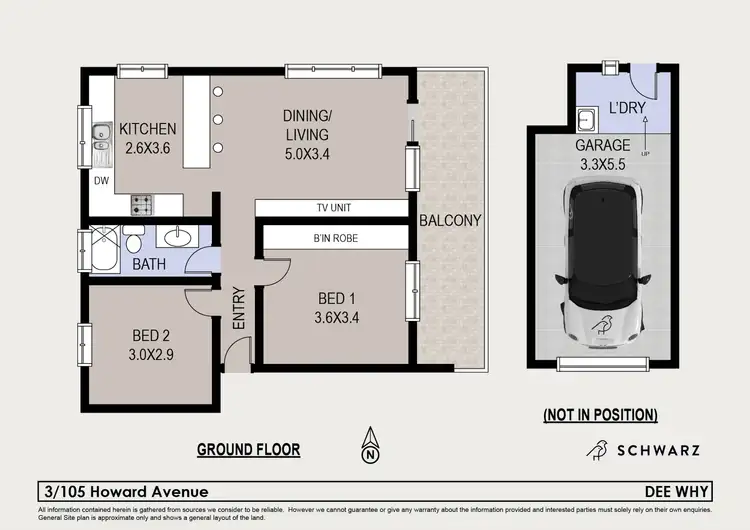 Floorplan of Homely apartment listing, 3/105 Howard Avenue, Dee Why NSW 2099