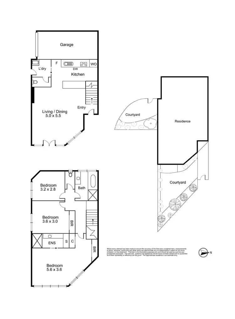 Floorplan of Homely townhouse listing, 2/45 Osborne Avenue, Glen Iris VIC 3146