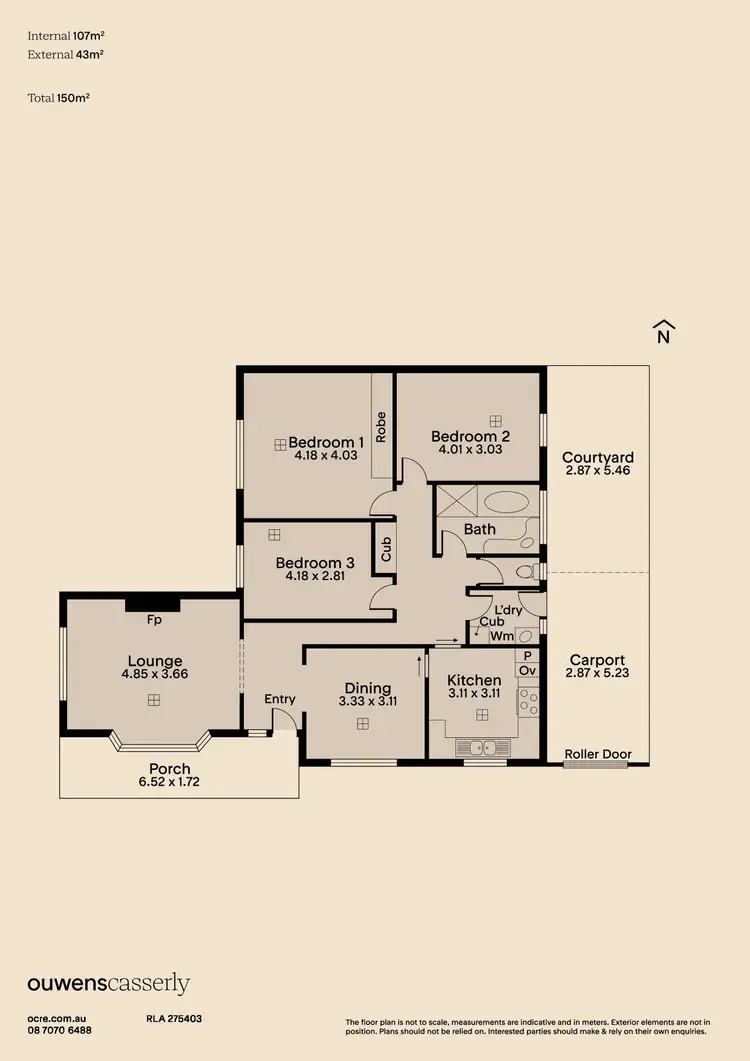 Floorplan of Homely unit listing, 1/19 Bakewell Street, Tusmore SA 5065