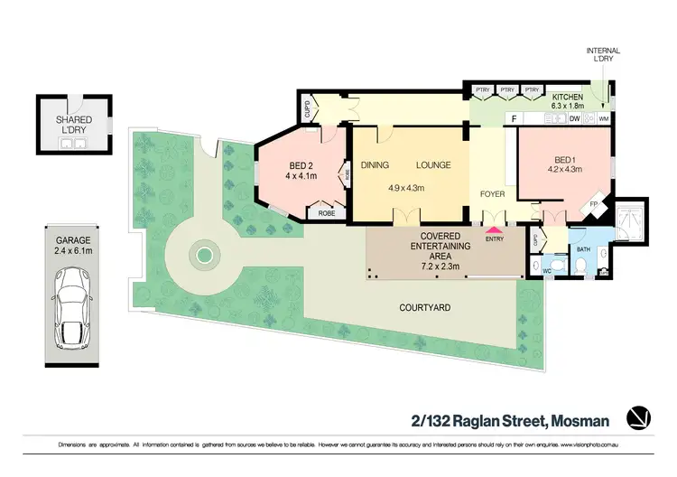 Floorplan of Homely apartment listing, 2/132 Raglan Street, Mosman NSW 2088