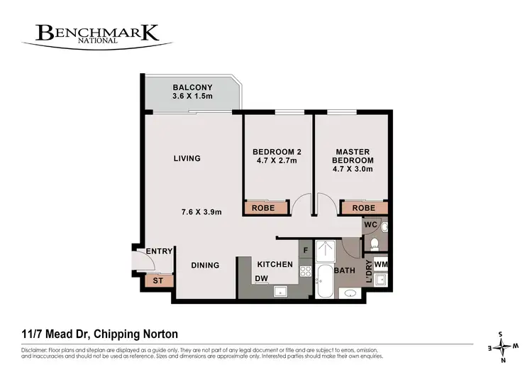 Floorplan of Homely unit listing, 11/7 Mead Drive, Chipping Norton NSW 2170