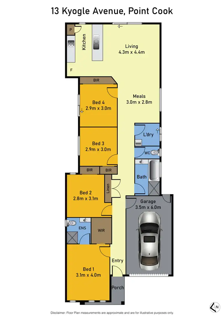 Floorplan of Homely house listing, 13 Kyogle Avenue, Point Cook VIC 3030