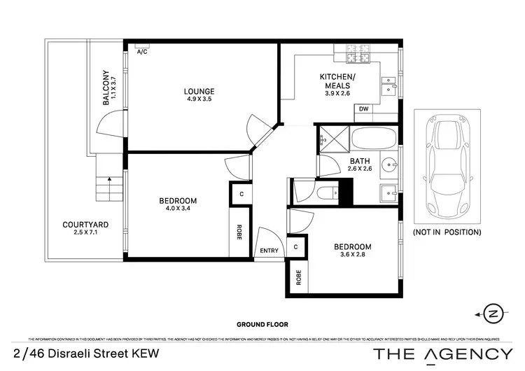 Floorplan of Homely apartment listing, 2/46 Disraeli Street, Kew VIC 3101