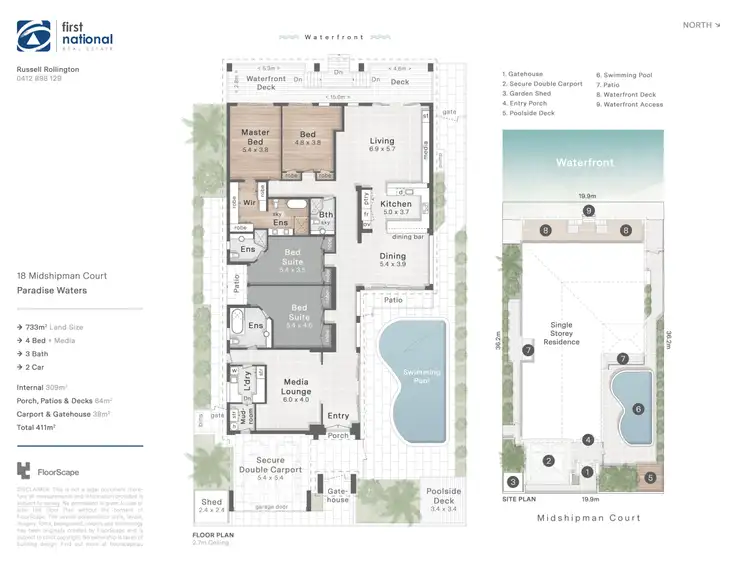 Floorplan of Homely house listing, 18 Midshipman Court, Paradise Waters QLD 4217