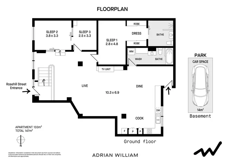 Floorplan of Homely apartment listing, 6/1-9 Marian Street, Redfern NSW 2016
