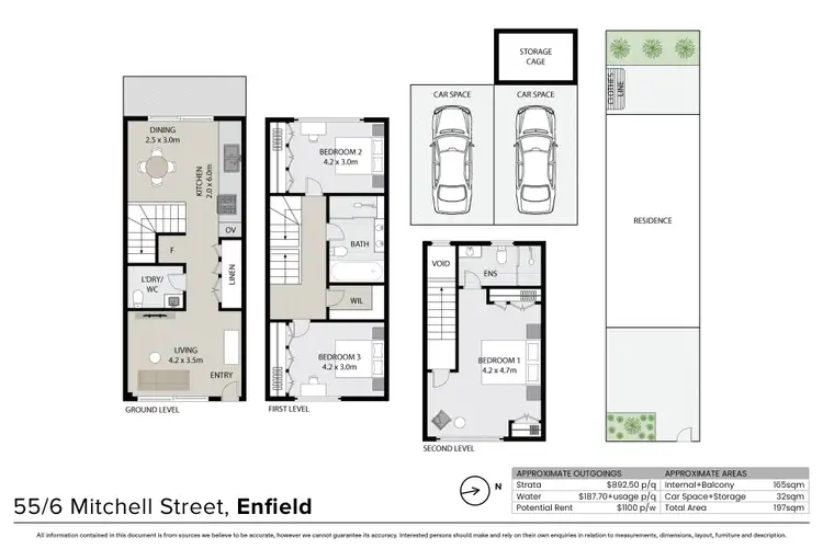 Floorplan of Homely townhouse listing, 55/6 Mitchell Street, Enfield NSW 2136