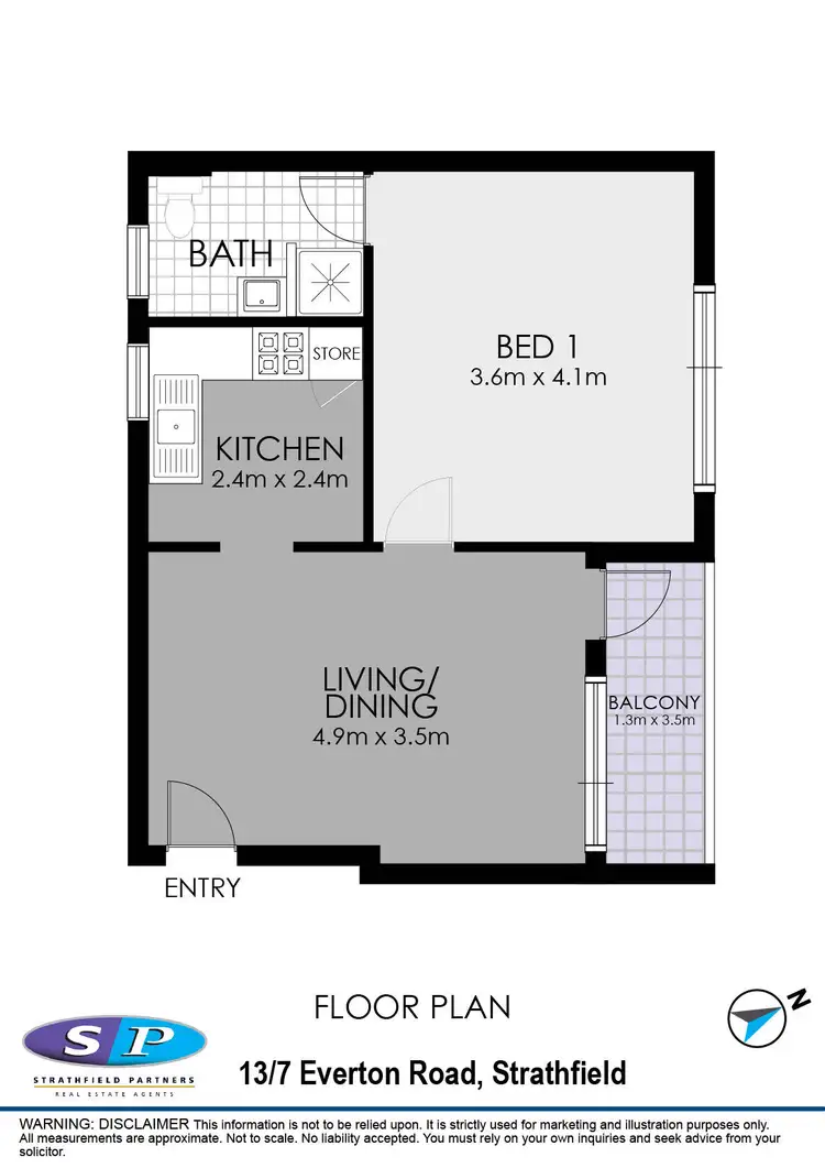 Floorplan of Homely apartment listing, 13/7 Everton Road, Strathfield NSW 2135