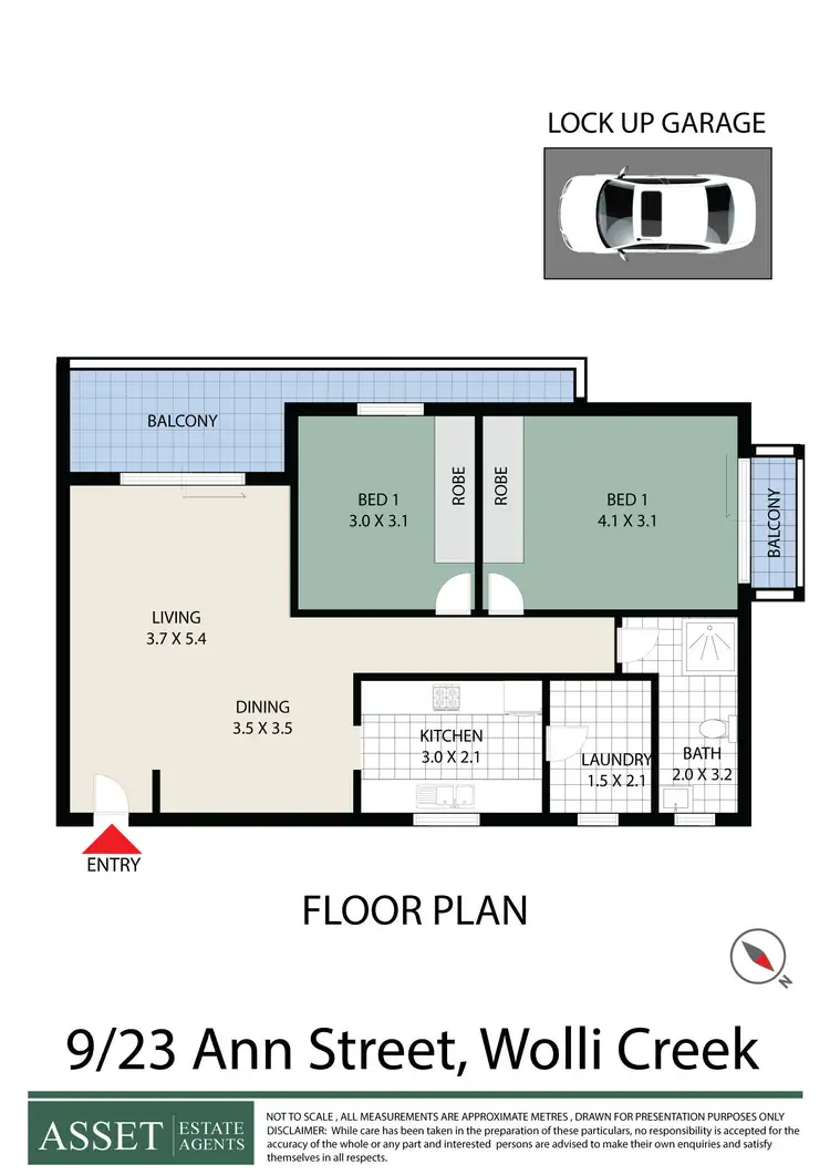 Floorplan of Homely apartment listing, 9/23 Ann Street, Wolli Creek NSW 2205