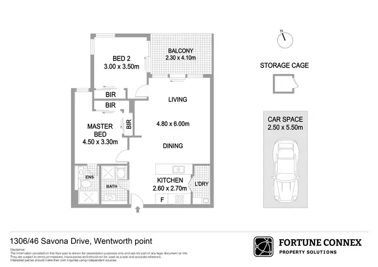 Floorplan of Homely apartment listing, 1306/46 Savona Drive, Wentworth Point NSW 2127