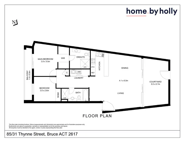Floorplan of Homely apartment listing, 85/31 Thynne Street, Bruce ACT 2617