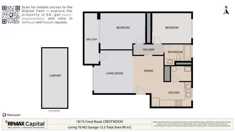 Floorplan of Homely unit listing, 18/15 Crest Road, Queanbeyan NSW 2620