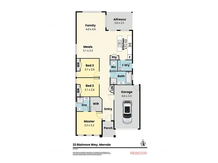 Floorplan of Homely house listing, 22 Blaimore Way, Mernda VIC 3754