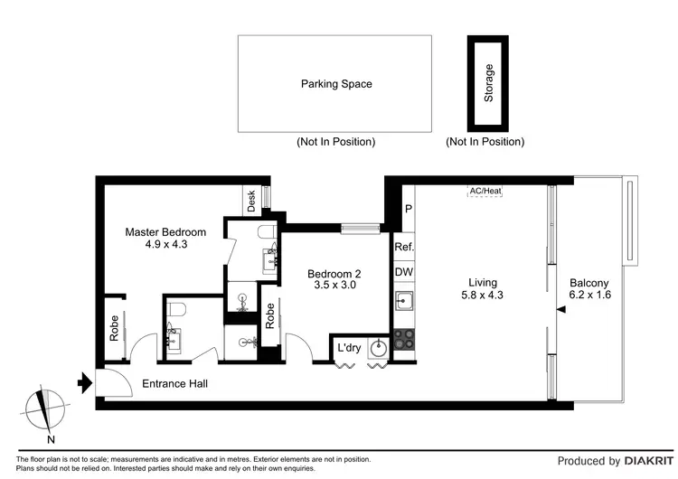 Floorplan of Homely apartment listing, 310/1 Bent Street, Northcote VIC 3070