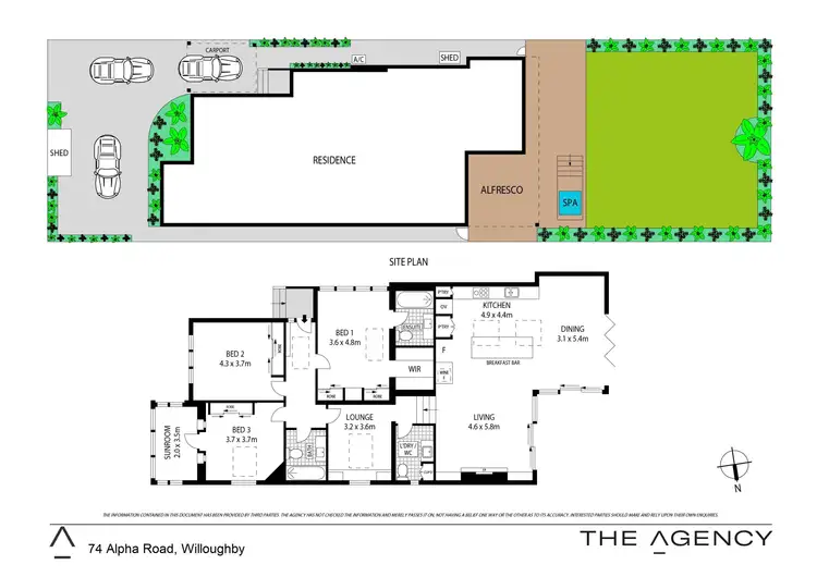 Floorplan of Homely house listing, 74 Alpha Road, Willoughby NSW 2068
