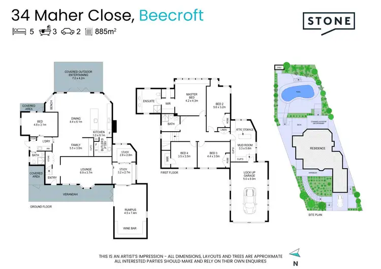 Floorplan of Homely house listing, 34 Maher Close, Beecroft NSW 2119