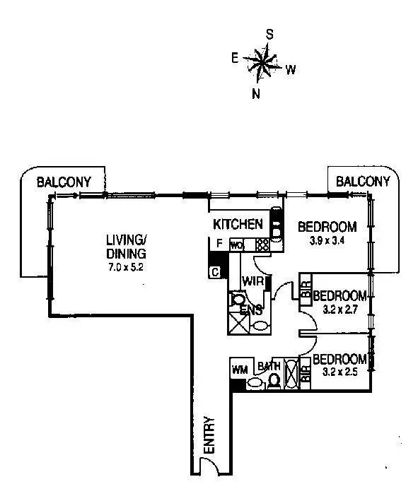 Floorplan of Homely apartment listing, 1601/265 Exhibition Street, Melbourne VIC 3000