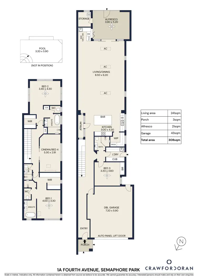 Floorplan of Homely house listing, 1A Fourth Avenue, Semaphore Park SA 5019