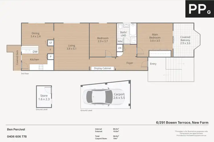 Floorplan of Homely apartment listing, 6/291 Bowen Terrace, New Farm QLD 4005