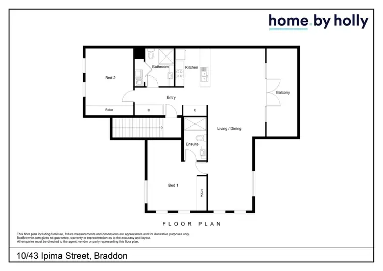 Floorplan of Homely unit listing, 10/43 Ipima Street, Braddon ACT 2612