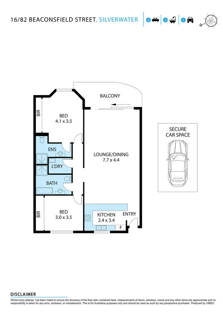 Floorplan of Homely unit listing, 16/82 Beaconsfield Street, Silverwater NSW 2128