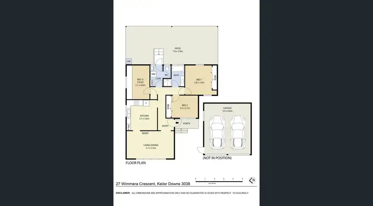 Floorplan of Homely house listing, 27 Wimmera Crescent, Keilor Downs VIC 3038