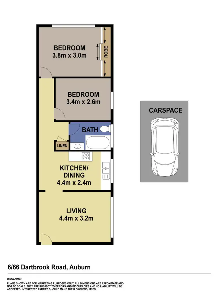 Floorplan of Homely unit listing, 6/66 Dartbrook Road, Auburn NSW 2144