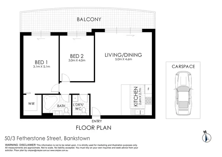 Floorplan of Homely apartment listing, 50/3-7 Fetherstone Street, Bankstown NSW 2200