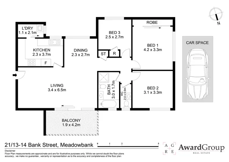 Floorplan of Homely unit listing, 21/13-14 Bank Street, Meadowbank NSW 2114