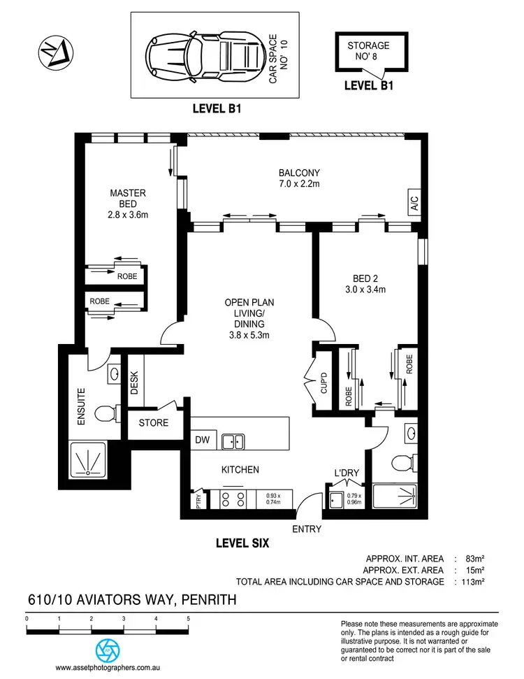 Floorplan of Homely apartment listing, 610/10 Aviators Way, Penrith NSW 2750