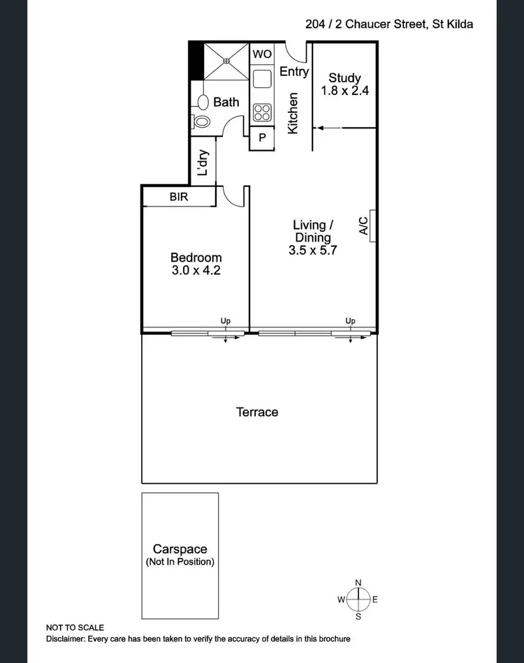 Floorplan of Homely apartment listing, 204/2 Chaucer Street, St Kilda VIC 3182