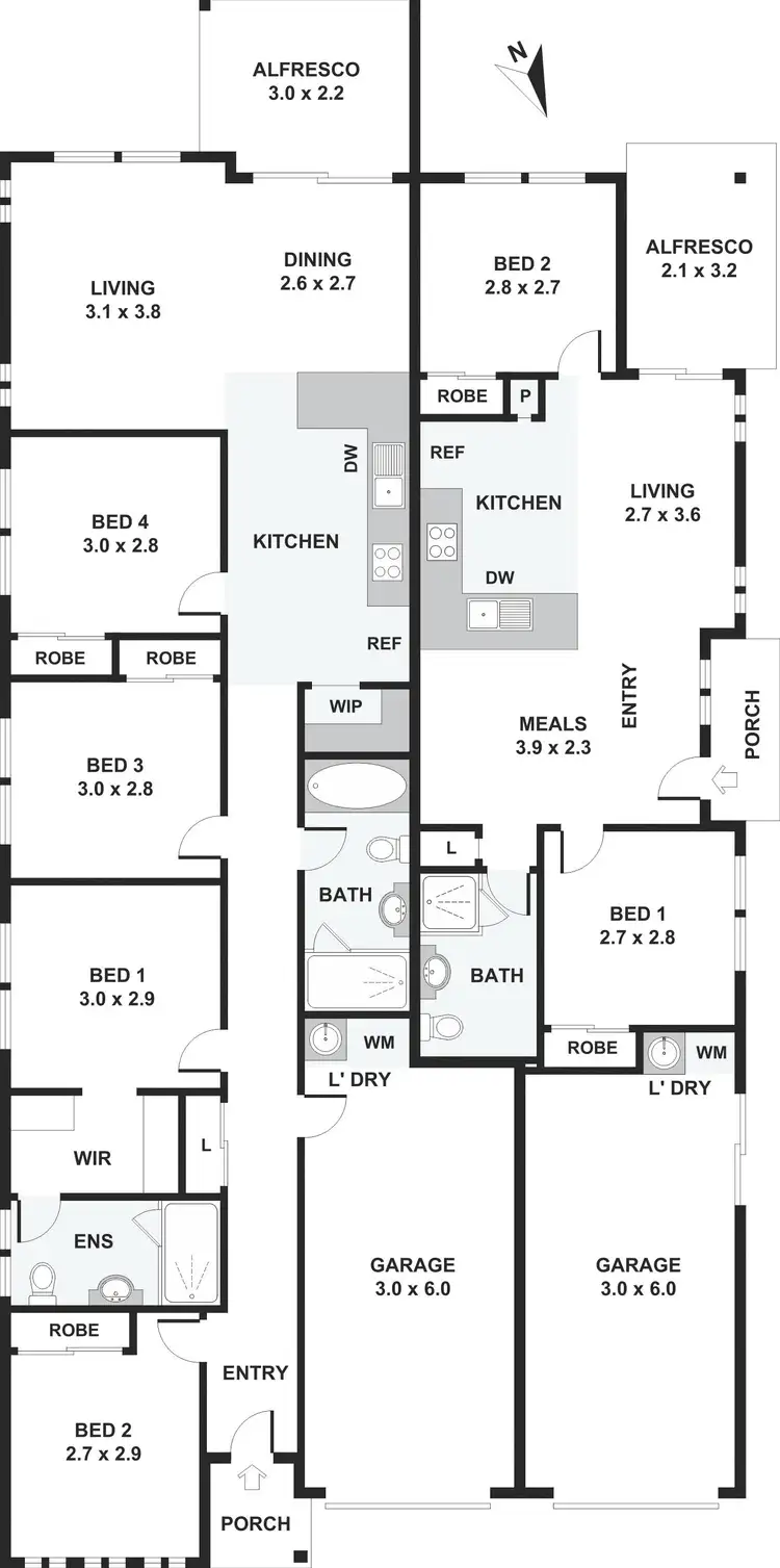 Floorplan of Homely semi-detached listing, 1/25 Breckenridge Road, Logan Reserve QLD 4133